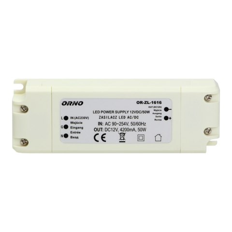 Zasilacz do LED 12VDC 50W, IP20 Orno