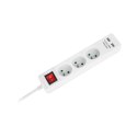 Przedłużacz sieciowy Rebel 3 gniazda + 2 gniazda USB z wyłacznikiem - 5m Rebel