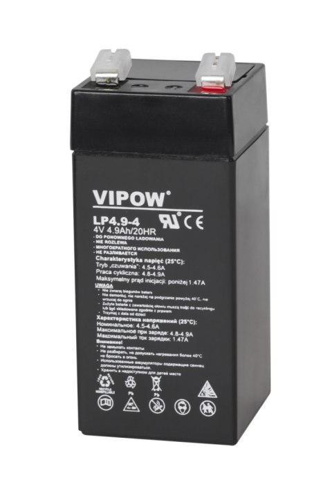 Akumulator żelowy VIPOW 4V 4,9Ah Vipow