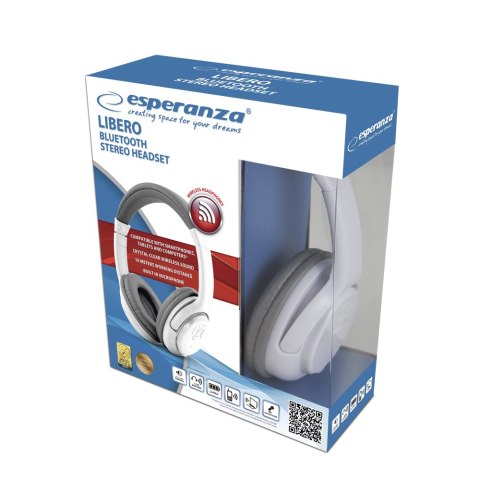 EH163W Esperanza słuchawki bluetooth libero białe Esperanza