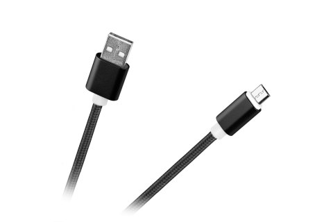 Kabel USB - micro USB M-Life nylon czarny 1m M-LIFE