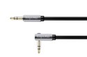 Kabel wtyk kątowy - wtyk prosty jack 3.5 stereo 1.0m Kruger&Matz Kruger&Matz
