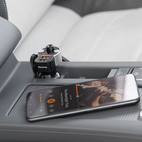 Transmiter samochodowy z funkcją bluetooth (2 gniazda USB) Peiying