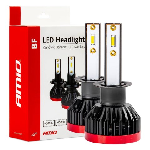 Żarówki samochodowe led seria bf h1 6000k canbus amio-02240 AMiO