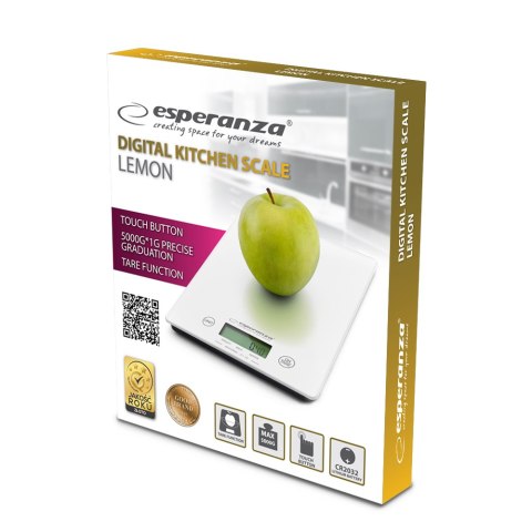 EKS002W Esperanza waga kuchenna lemon biała Esperanza