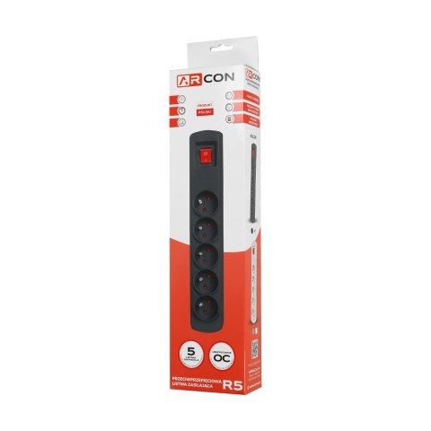 Listwa zasilająca R5 5g 1.5m czarna ARcon Armac