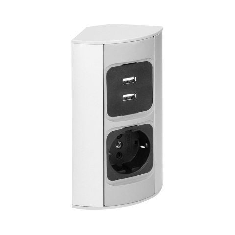 Gniazdo meblowe 1x2P+Z, 2xUSB, wersja schuko Orno