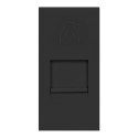 NOEN RJ11, gniazdo modułowe 22,5x45mm telefoniczne RJ11, czarne Orno