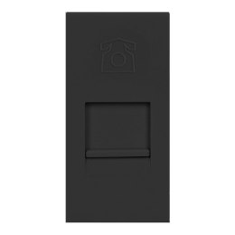 NOEN RJ11, gniazdo modułowe 22,5x45mm telefoniczne RJ11, czarne Orno