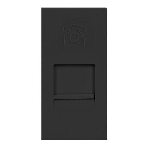 NOEN RJ11, gniazdo modułowe 22,5x45mm telefoniczne RJ11, czarne Orno