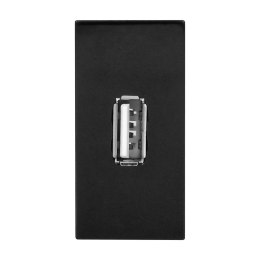 NOEN USB data, gniazdo modułowe 22,5x45mm USB data 2.0, czarne Orno