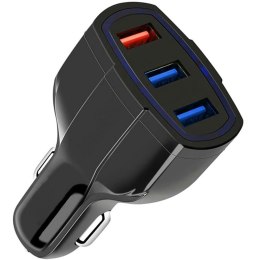 PLS34F Ładowarka sam. qc 3.0 3xusb black ATL
