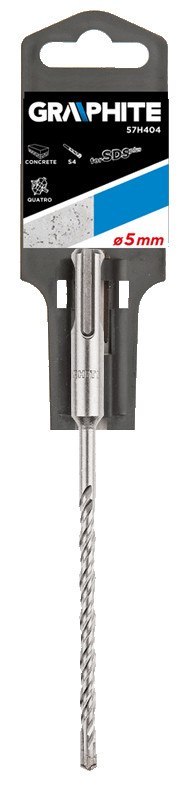 Wiertło do betonu SDS Plus, 5 x 160 mm, S4, quatro GRAPHITE