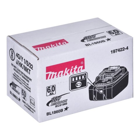 Akumulator 18V 6,0Ah BL1860B 197422-4 MAKITA BOX MAKITA