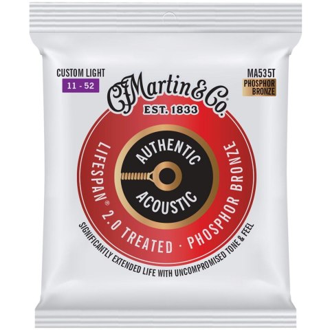 Martin MA535T Custom Light (11-52) - Struny do gitary akustycznej MARTIN STRINGS