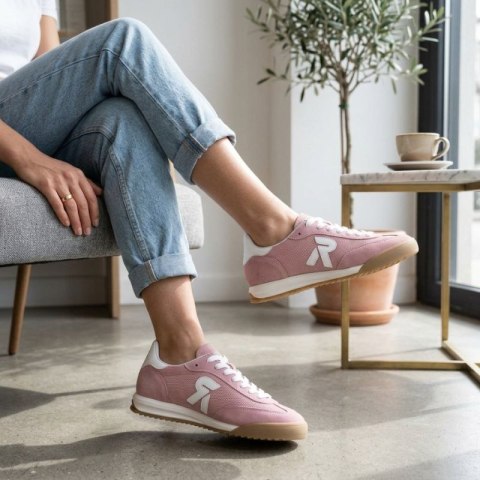 Półbuty damskie sneakersy komfortowe różowe Rieker W4000-31 Rieker