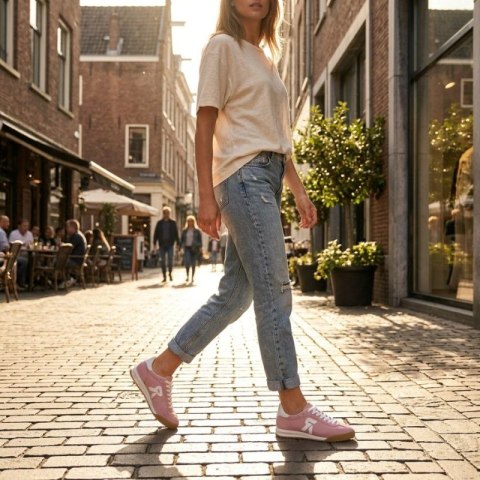 Półbuty damskie sneakersy komfortowe różowe Rieker W4000-31 Rieker