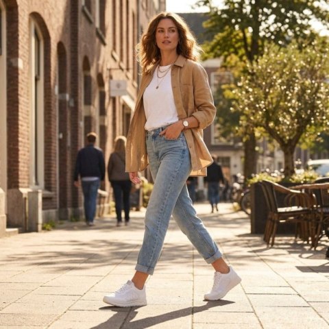 Półbuty sportowe casual białe Remonte Rieker D2V04-80 Rieker
