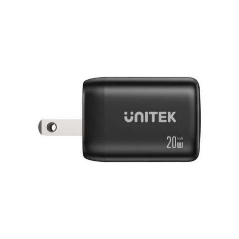 UNITEK ŁADOWARKA SIECIOWA 2X GAN USB-C & USB-A 20W CZARNA Unitek