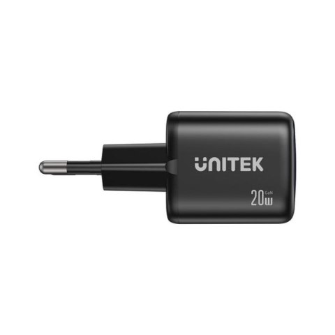 UNITEK ŁADOWARKA SIECIOWA 2X GAN USB-C & USB-A 20W CZARNA Unitek