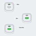 UNITEK ŁADOWARKA SIECIOWA 2X GAN USB-C & USB-A 20W CZARNA Unitek