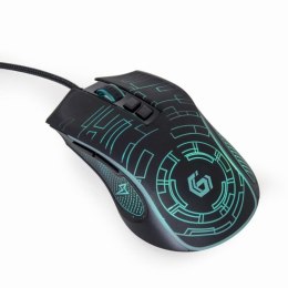 GEMBIRD GAMINGOWA MYSZ Z PODŚWIETLENIEM RGB USB, CZARNA Gembird