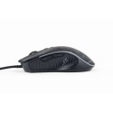 GEMBIRD GAMINGOWA MYSZ Z PODŚWIETLENIEM RGB USB, CZARNA Gembird