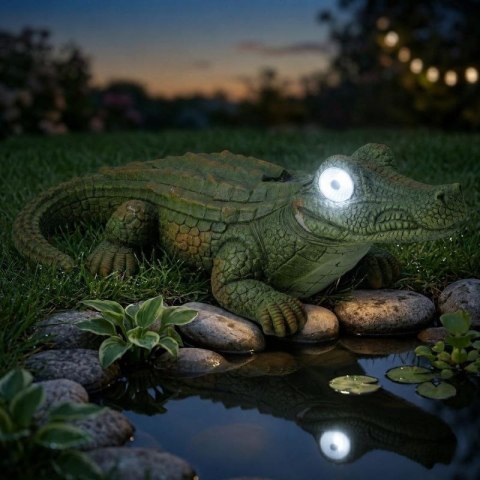LAMPA SOLARNA KROKODYL SOLARNY 52x32x17,5CM PROGARDEN