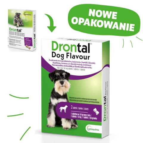 VETOQUINOL Drontal - Dog Flavour Tabletki Dla Psów 2tabl. (kostki) Vetoquinol