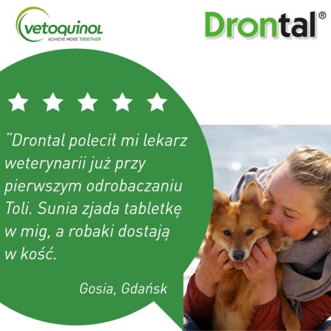 VETOQUINOL Drontal - Dog Flavour Tabletki Dla Psów 2tabl. (kostki) Vetoquinol