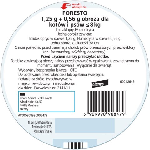 Bayer Foresto Obroża Dla Kotów I Psów 38cm Elanco