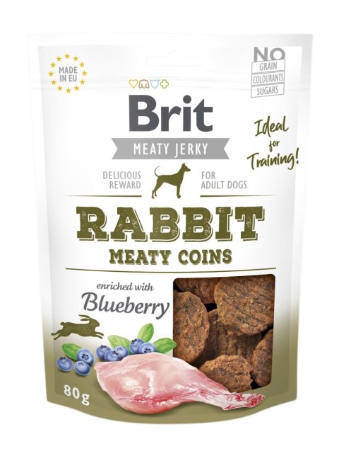 Brit Jerky Snack Rabbit Meaty Coins 80g Brit