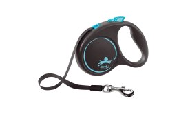 Flexi Smycz Black Design L Taśma 5m Do 50kg Niebieska Flexi