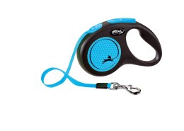 Flexi Smycz Classic M Taśma 5m Do 25kg Neon Blue Flexi