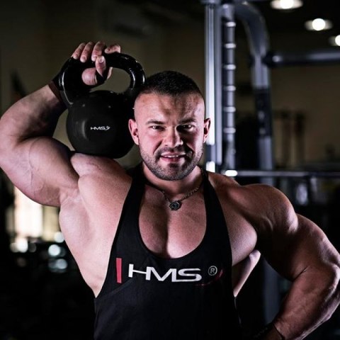 Kettlebell żeliwny Black HMS KNV04 HMS