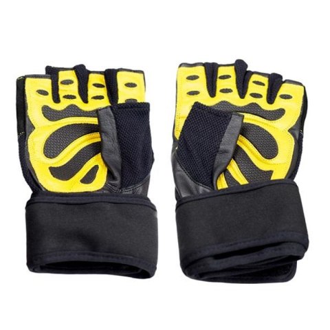 Rękawice na siłownię Black/Yellow HMS RST01 r.XL HMS