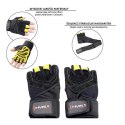 Rękawice na siłownię Black/Yellow HMS RST01 r.S HMS
