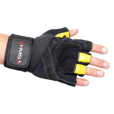 Rękawice na siłownię Black/Yellow HMS RST01 r.S HMS