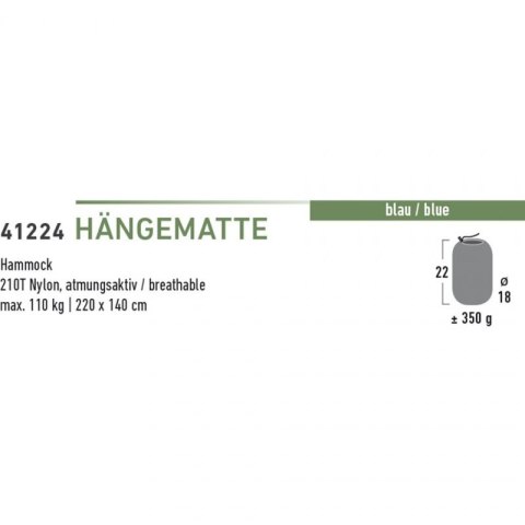Hamak High Peak 140x220cm niebieski 41224 High Peak