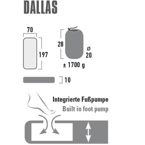Materac High Peak Dallas 197x70x10 41032 High Peak