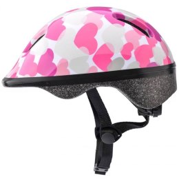 Kask rowerowy Meteor KS06 Hearts pink roz S 48-52cm Jr 24819 Meteor