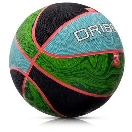 Piłka koszykowa Meteor Dribble niebieski/zielony Meteor