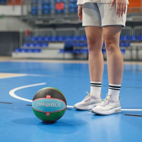 Piłka koszykowa Meteor Dribble niebieski/zielony Meteor