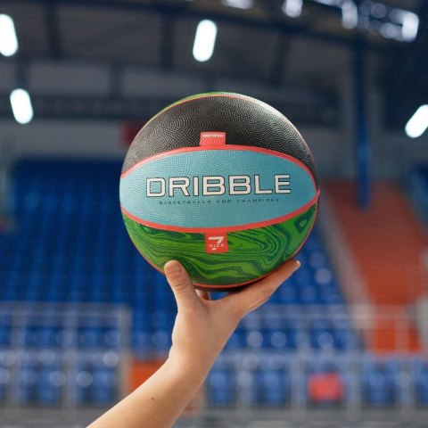 Piłka koszykowa Meteor Dribble niebieski/zielony Meteor
