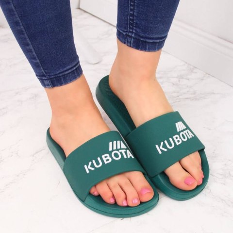 Klapki plażowe basenowe basic zielone Kubota Kubota