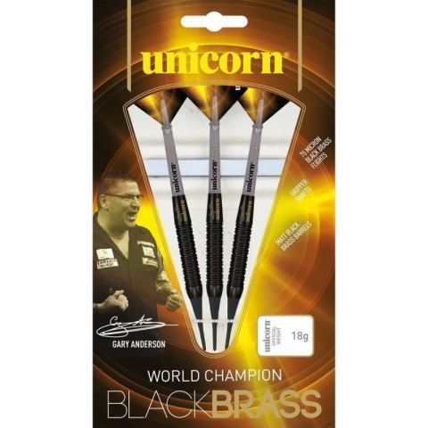 Rzutki soft tip Unicorn Black Brass - Gary Anderson 17g:23663 Unicorn