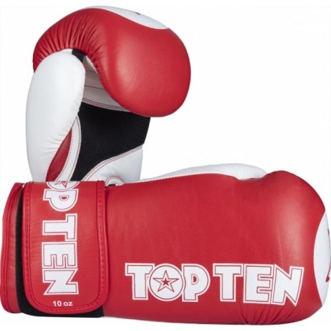 Rękawice bokserskie TOP TEN STAR-XLP 10 oz czerwone TOP TEN