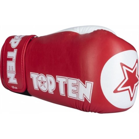 Rękawice bokserskie TOP TEN STAR-XLP 10 oz czerwone TOP TEN