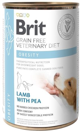 Brit Grain Free Veterinary Diet Dog Obesity Z Jagnięcina I Groszkiem 400g Brit veterinary