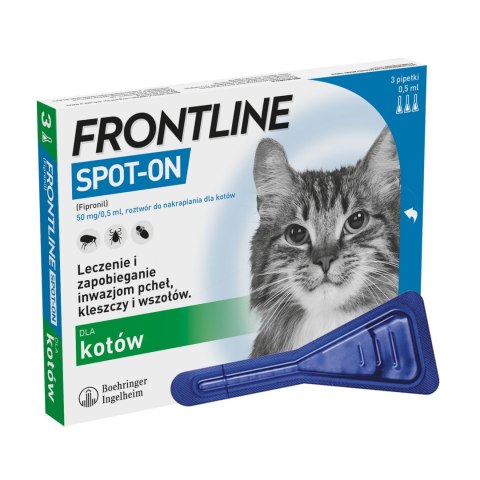FRONTLINE Spot On Dla Kotów 3x0,5ml Frontline (Boehringer Ingelheim)
